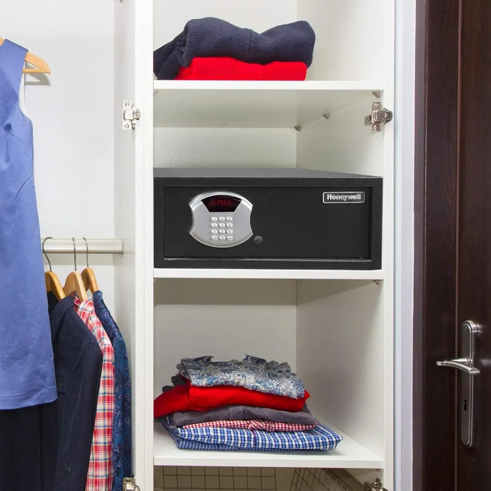 Caja de seguridad compacta con cerradura digital con pantalla LED para seguridad en el hogar o en la oficina