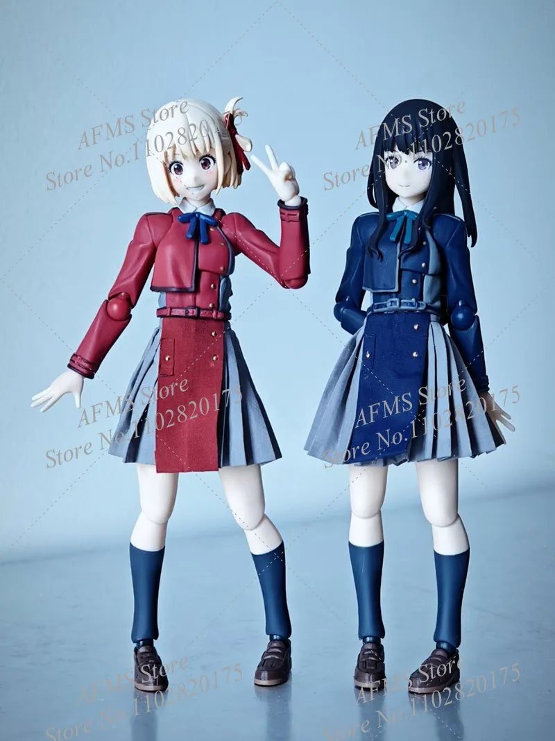 Figura coleccionable a escala 1/12, vestido de Inoue Takina Nishikigi Chisato, Falda plisada de Chica de Anime, figura de acción de soldado de 6" para mujer