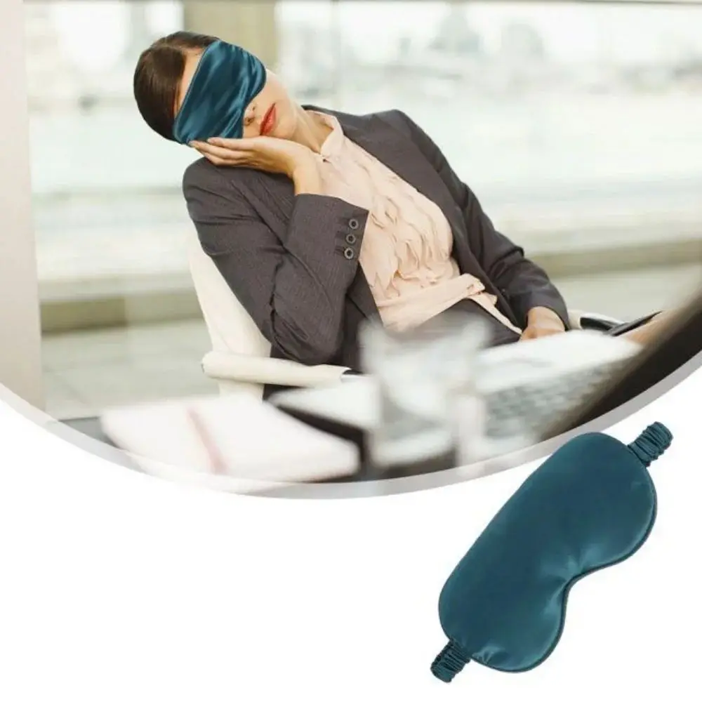 Sleep Eye Mask with Double-sided Imitation Silk Shading and Elastic Straps for Breathability