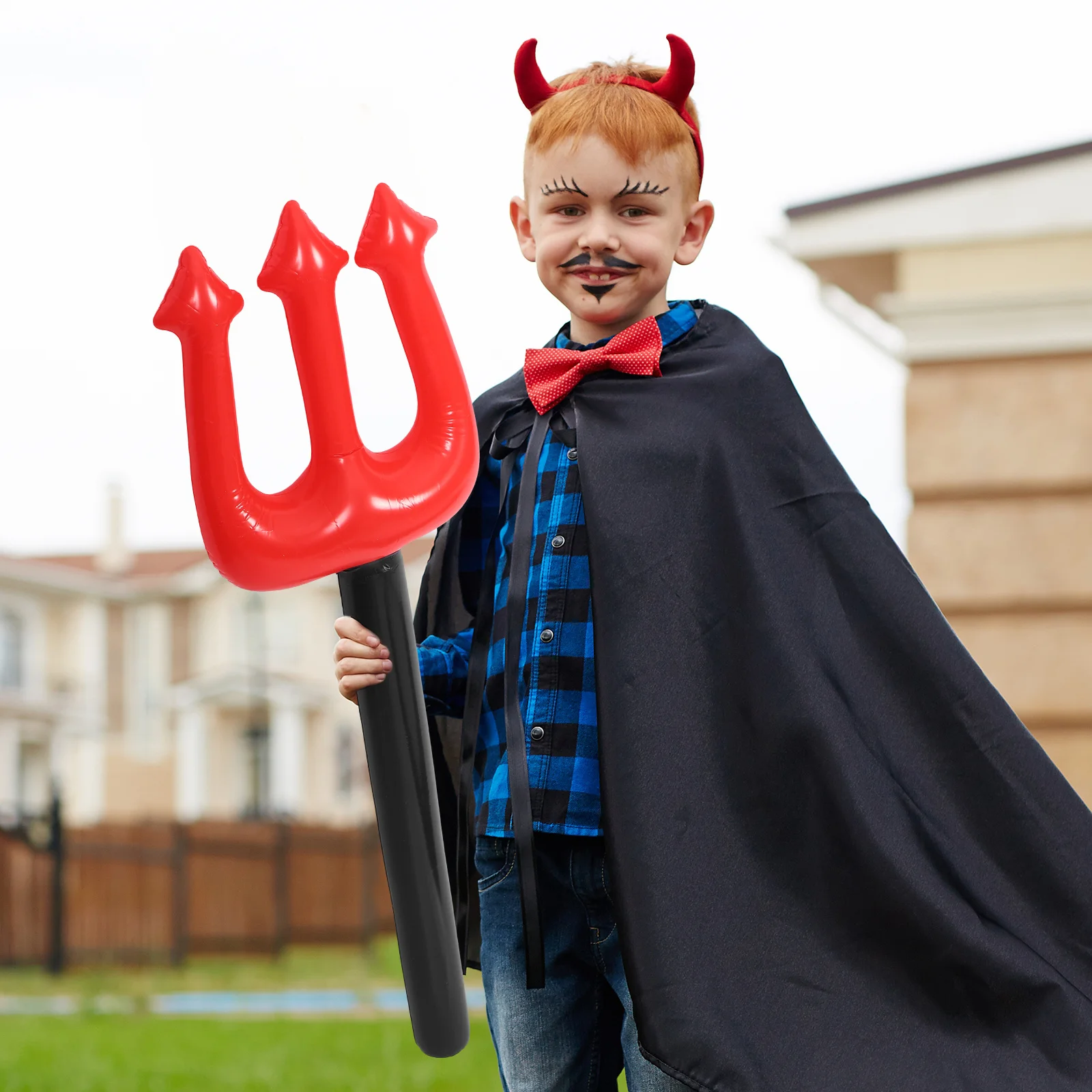 

1pcs Inflatable Devil Fork Red Pvc Halloween Party Prop Cosplay Accessory Outdoor Game Birthday Decor Stage Performance