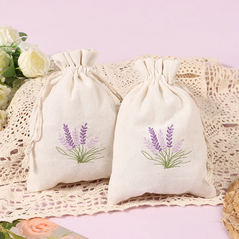 10/1Pcs Lavender Bag Packing Pouches Car Packing Sachet Bag Small Gift Drawstring Wrapping Perfume Holders Canvas Satchel