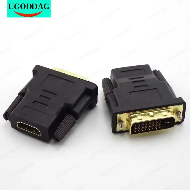 

24+1 DVI Male to HDMI-compatible Female Converter To DVI Adapter Support 1080P For HDTV Projector Gold Plated Adapter L19