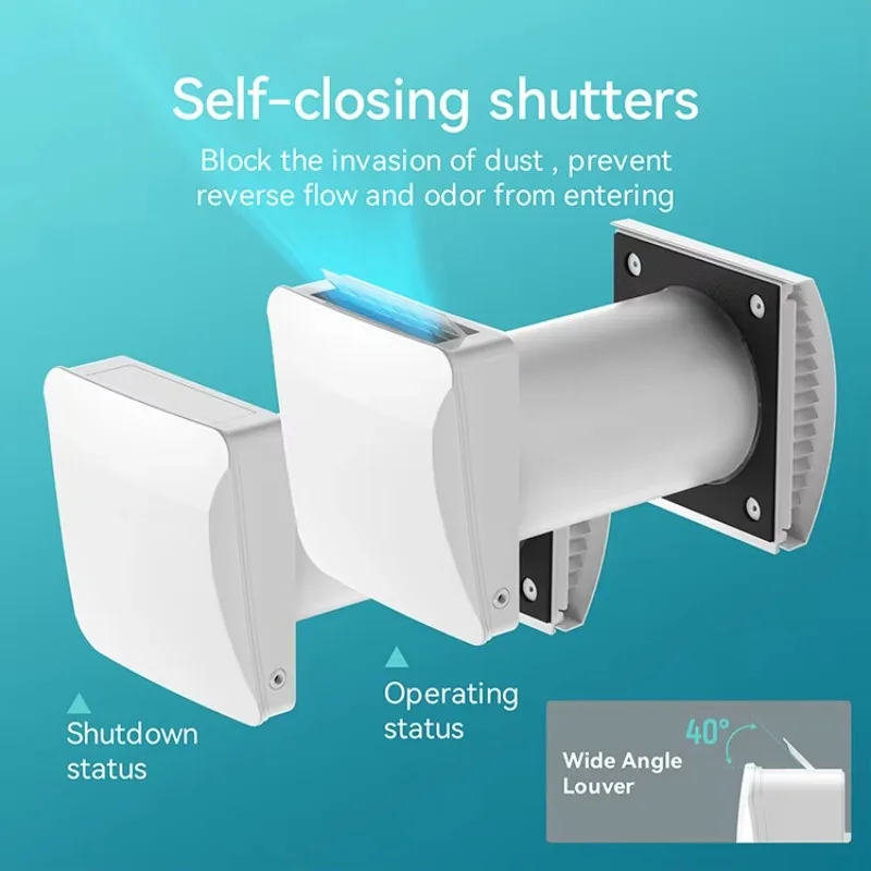 

【HOT】Mini Single Room Erv Wifi Control Wall Recuperation Indoor Ductless Heat Recovery Ventilation Air Filters Heat Cold Ventila