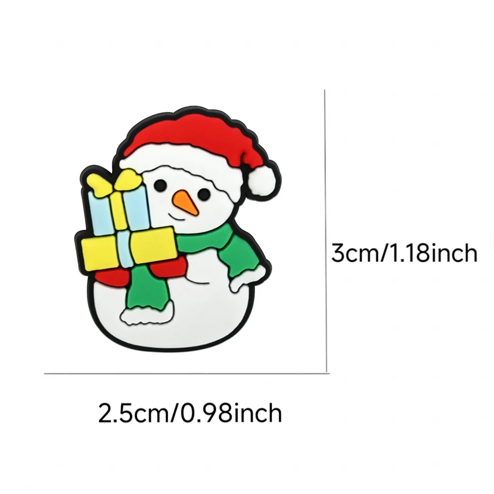 Hot Sales 16-100pcs Cartoon Christmas Series PVC Shoe Charms Accessories DIY Detachable Waterproof Shoe Decorations Party Gifts
