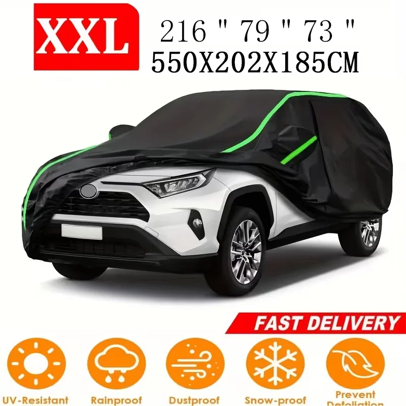 

210T High-quality, Durable, Scratch-resistant 6-layer Full Car Cover, Suitable for SUVs And Sedans, All-season Car Cover Waterpr