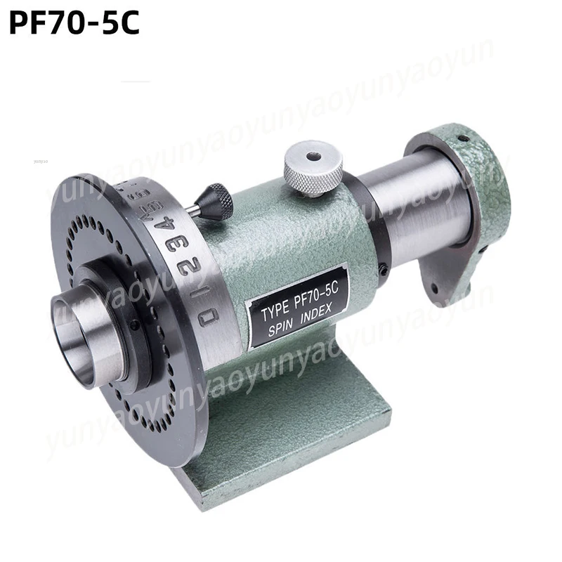 PF70-5C 5C Chuck Indexing Head Universal Jig Tool Holder for Milling Grinder Fits 2 3 4 5 Inch Chucks