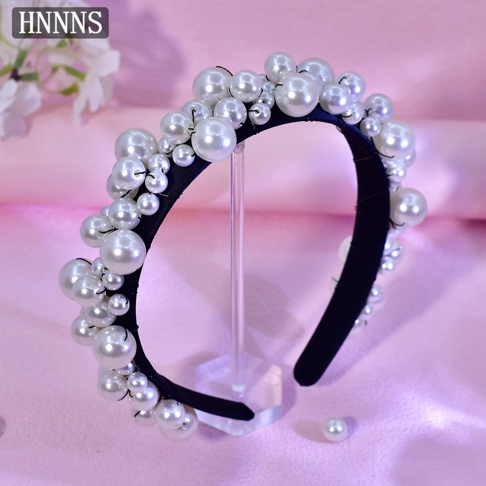 TOPQUEEN Minimalist Bridal Wedding Headband Handmade Beaded Ladies Elegant Banquet Dance Party Everyday Pearl Headwear YXA91
