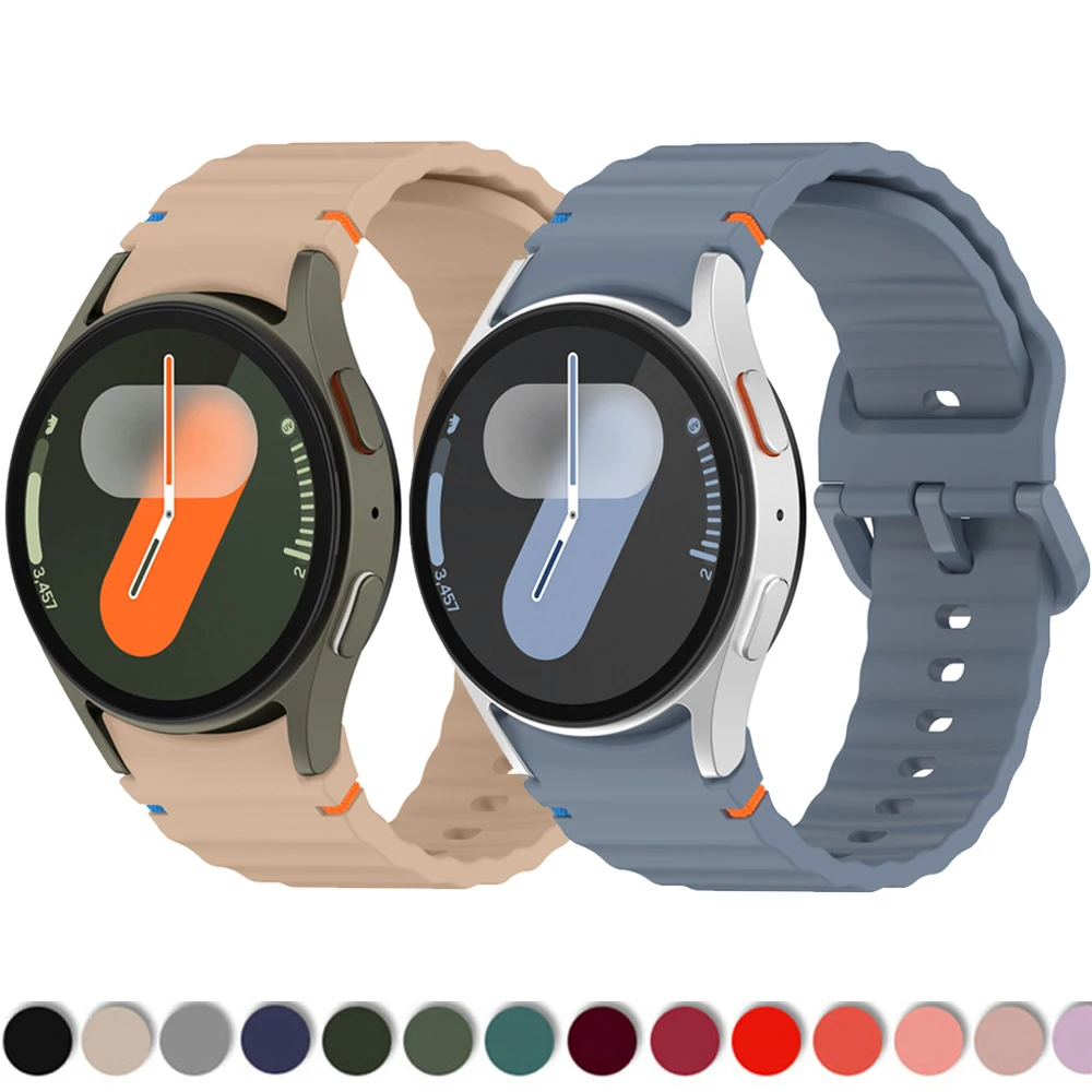 

Band for Samsung Galaxy Watch 7 6 4 5 pro FE 44mm 40mm Original Silicone Bracelet correa Galaxy Watch4 6 Classic 43mm 47mm Strap