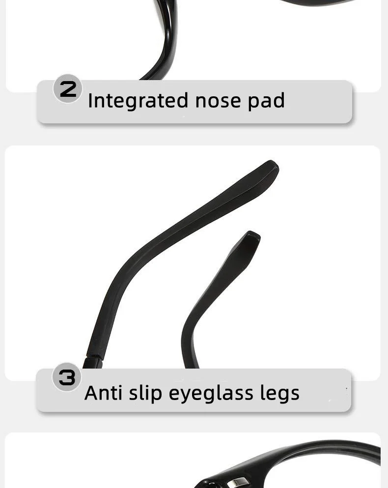 LOERHUNAR 2025 Neue Marke Design Quadratischen Rahmen Myopie Sonnenbrille für Frau und Mann UV400 Sonnenschirm Mode Sonnenbrillen 0 bis -6,0 – Detail 4