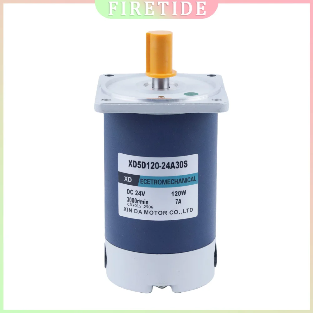 

DC 12V 24V Permanent Magnet Motor High Speed 1800rpm 3000rpm 120W DC Speed Regulation Reversible High Torque Electric Motor