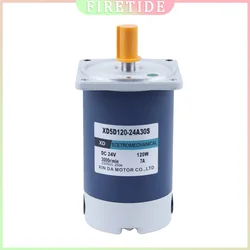 DC 12V 24V Permanent Magnet Motor High Speed 1800rpm 3000rpm 120W DC Speed Regulation Reversible High Torque Electric Motor