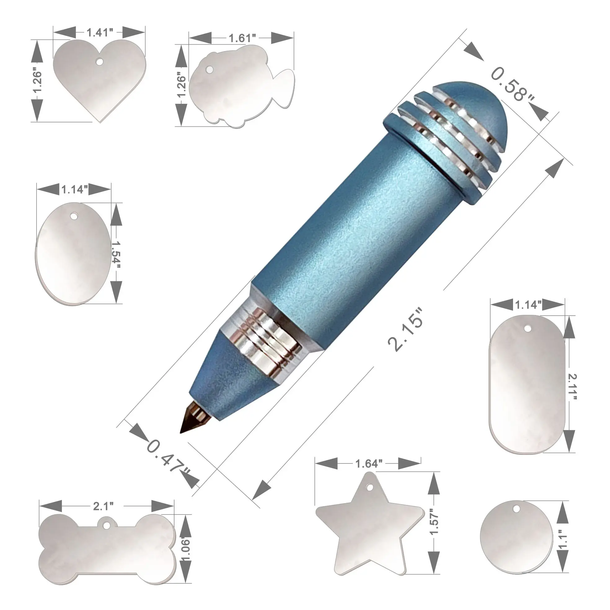 Engraving Tip Etching Tool  with 2 Color & 7 Lovely Blank Tags for Cricut Maker3 Explore Air 2 and Explore One