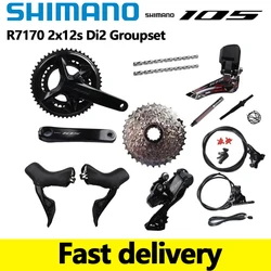 Shimano 105 Di2 R7170 R7100 2x12Speed Crank 170mm/172.5mm R7150 Rear Derailleur R7100 11-36T/11-34T Cassette Road Bike Groupset