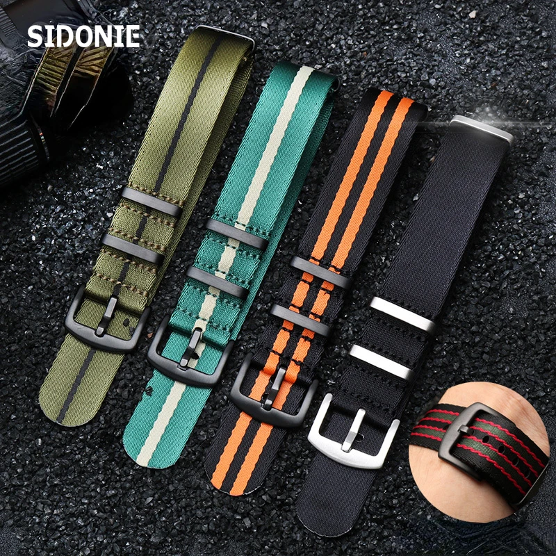 Premium Quality Nylon Watchband for Omega Seamaster 300 Water Ghost Party 20mm 22mm for Mido Rolex Tudor Military Watch Strap