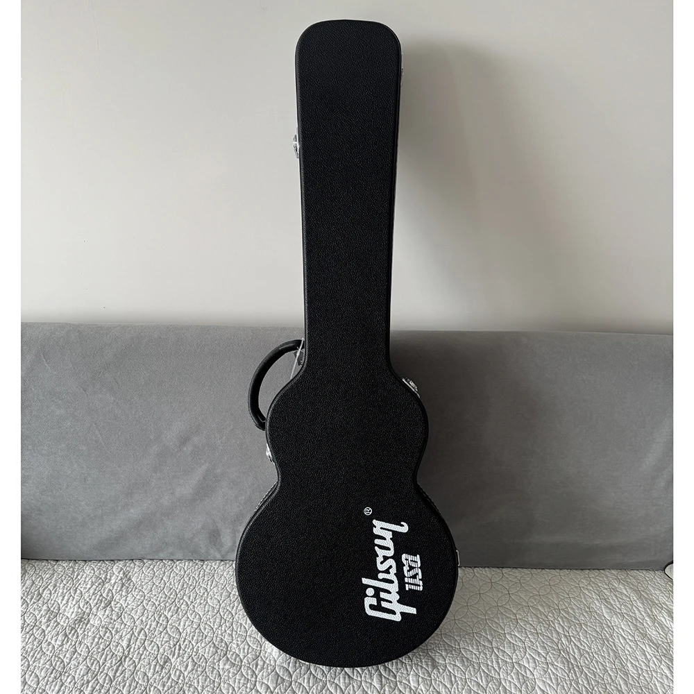 Hard guitar case for Les Paul guitars,Gibson LP electric guitar case, black hard case with black lining