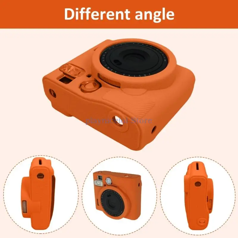 Étui pour appareil photo en silicone portable, housse de protection anti-poussière, anti-chute, coronavirus, adapté pour Instax Mini 90 Instants