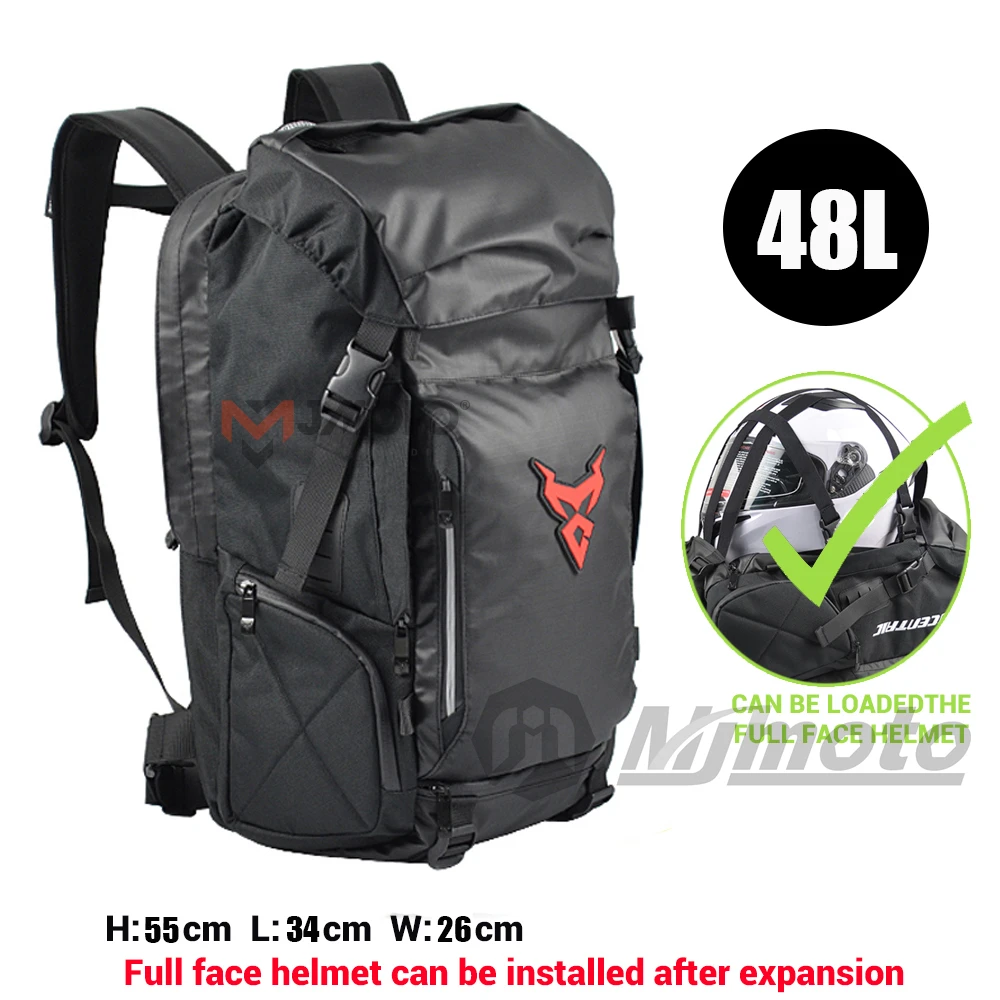 Motocentric motorfiets achterbank tas multifunctionele waterdichte motorhelm rugzak grote capaciteit motorcross staarttas bagage