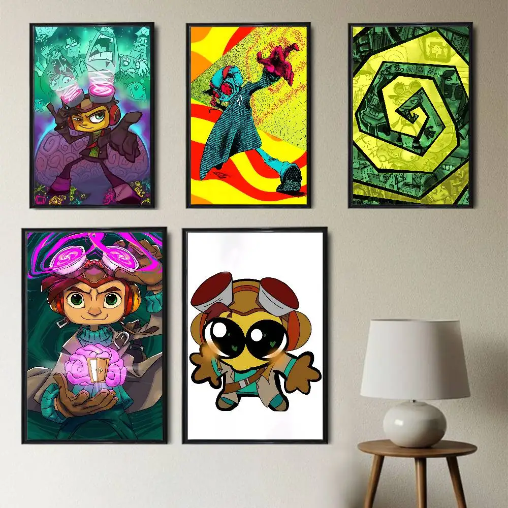 

Retro style game Psychonauts Poster HD Art Sticky Wall Waterproof Home Living Room Bedroom Bar Aesthetic Decoration