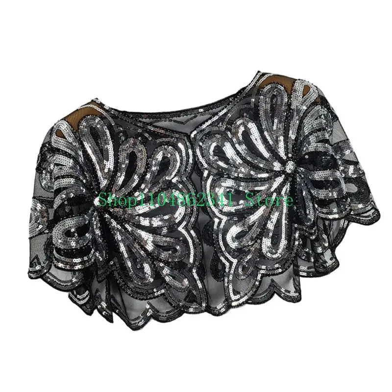 

5asd дышащая короткая шаль с блестками для весны и лета на открытом воздухе