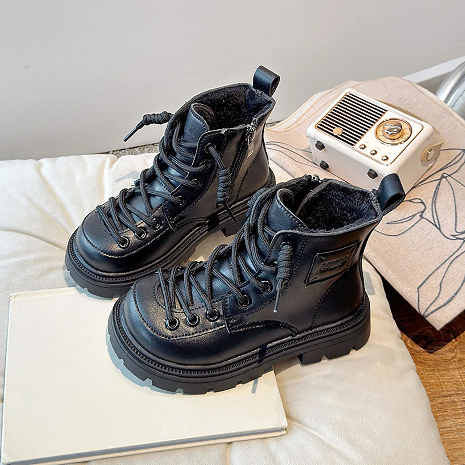 

Детские ковбойские сапоги, две хлопковые детские туфли, осенне-зимняя кожаная обувь для маленьких детей, модные ковбойские сапоги для мальчиков и больших детей