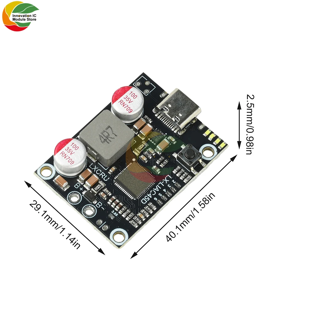 2-6S PD 45W Fast Charging Power Bank Module DIY Power Bank Mainboard Supports Lithium-Ion and Lithium Iron Phosphate Batteries