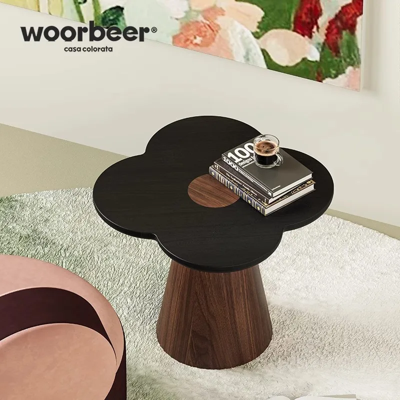 French antique style Internet celebrity solid wood small table sofa side few French antique style bedroom small coffee table - view 2