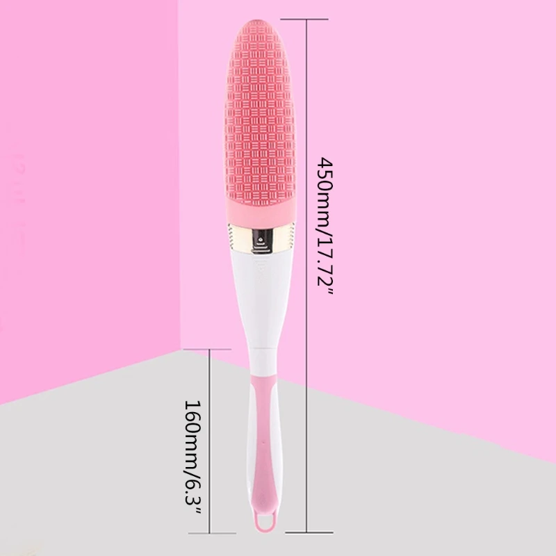 فرشاة الجسم الكهربائية مُدلك يدوي طويل التعامل مع فرشاة استحمام لغسيل الجسم انخفاض الشحن