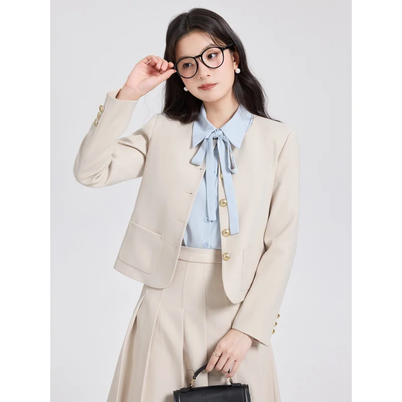 

Формальная одежда для женщин, наряд для собеседования в колледж, легкая деловая одежда, костюм для поездок на работу для миниатюрных женщин9127