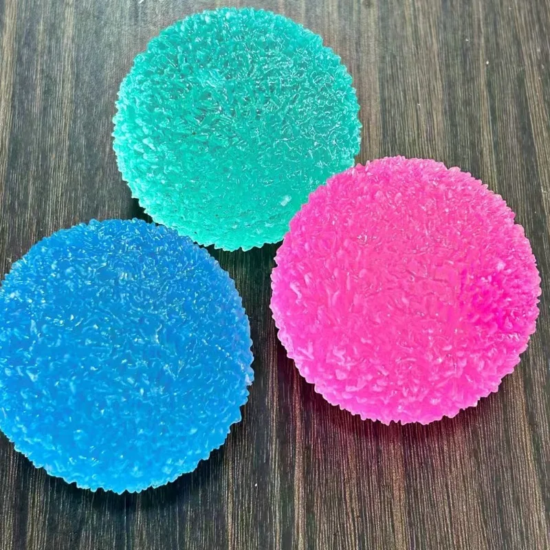 アイスボール麦芽糖スクイーズおもちゃ ブルーモチ感覚玩具 フィジェットおもちゃ シミュレートされた透明な抗ストレスおもちゃ スローリバウンド減圧おもちゃ