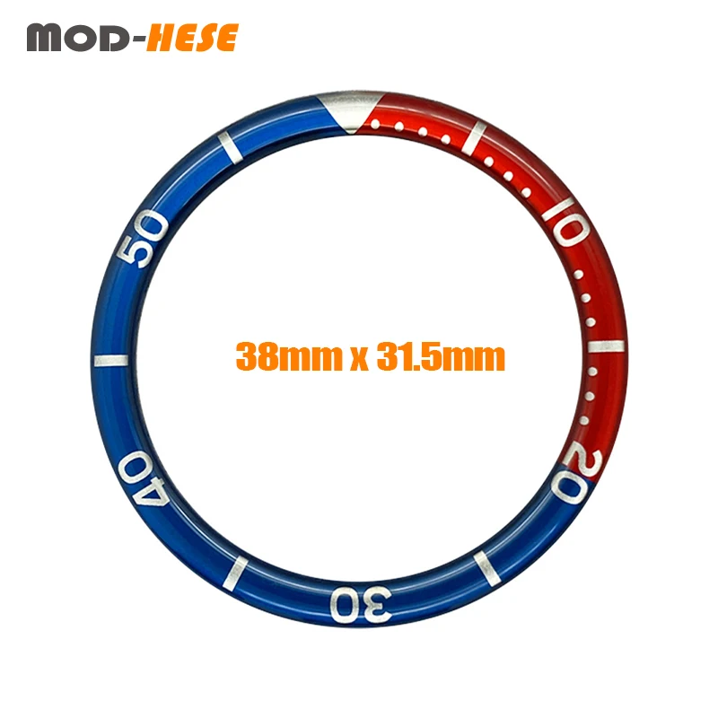 38mm Bicolor SKX007 Resin Bezel Insert Fit For Seiko 5 SKX007 SKX009 Watch Case NH35 Watch Case 38mmx31.5mm SRPD Bezel Ring