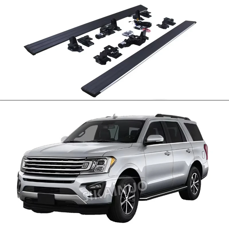 Electric Side Steps Power Deployable Footrest Foldable Foot bar Stepboard Automatic Stirrups for Expedition 2018+