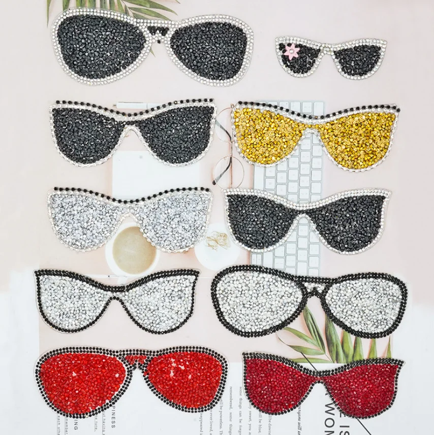 10 قطعة النظارات الشمسية الراين التصحيح DIY بها بنفسك الإصلاح العاجل الحديد على عزر زين حقيبة الملابس الأحذية ديكور إصلاح الملحقات