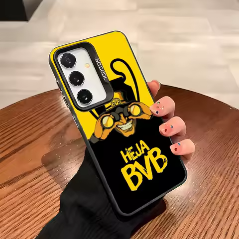 B-Borussia Dortmunds Phone Case For Samsung Galaxy S25 S24 S23 Ultra S22 Plus S20 A55 Laser Colorful Shockproof IMD Hard