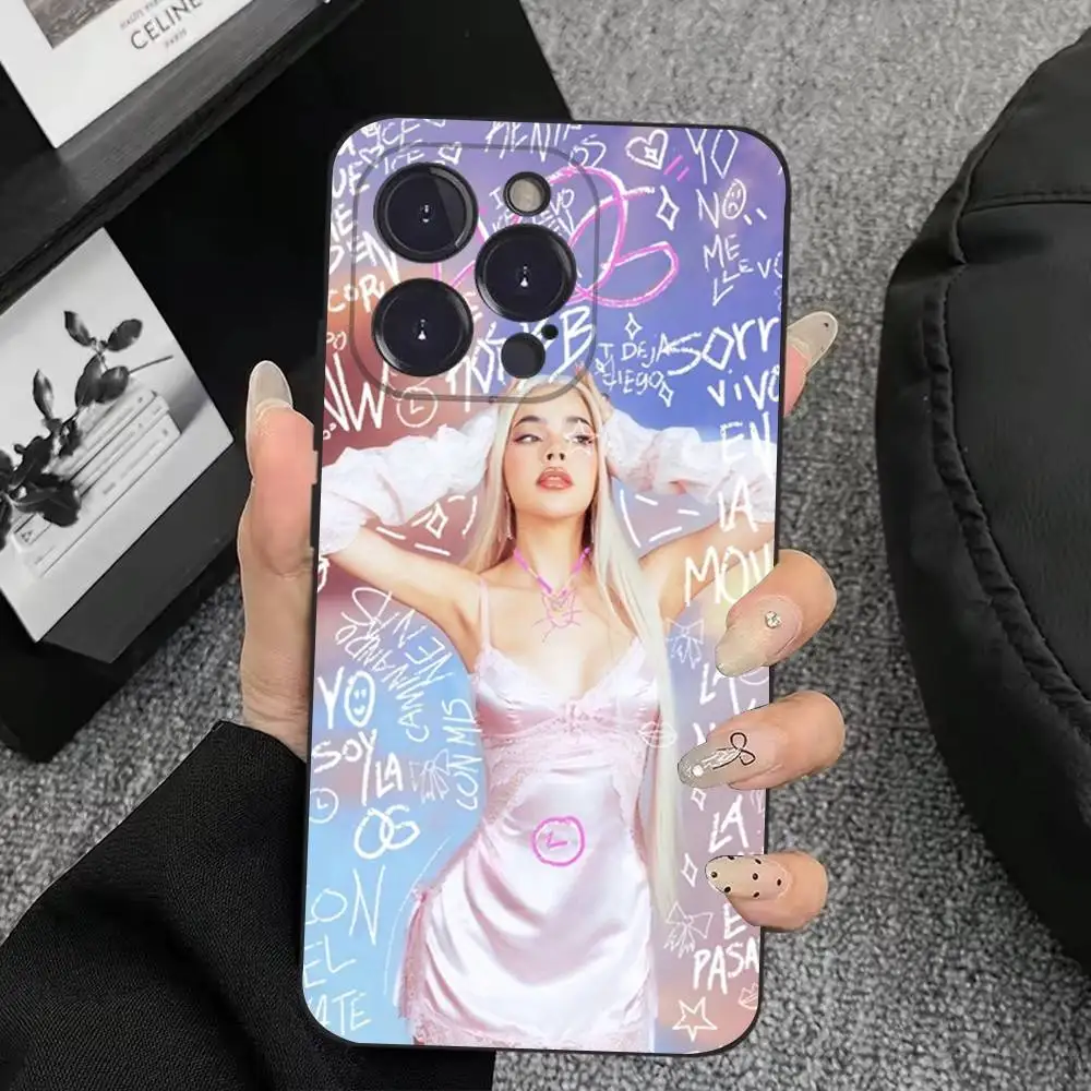 가수 K-Kenia OS 아이폰 케이스 (아이폰 17, 16, 15, 14, 13, 12, 11, 플러스, 프로 맥스, XS, X, XR, SE, 미니, 8, 7 호환) 부드러운 실리콘 블랙 커버