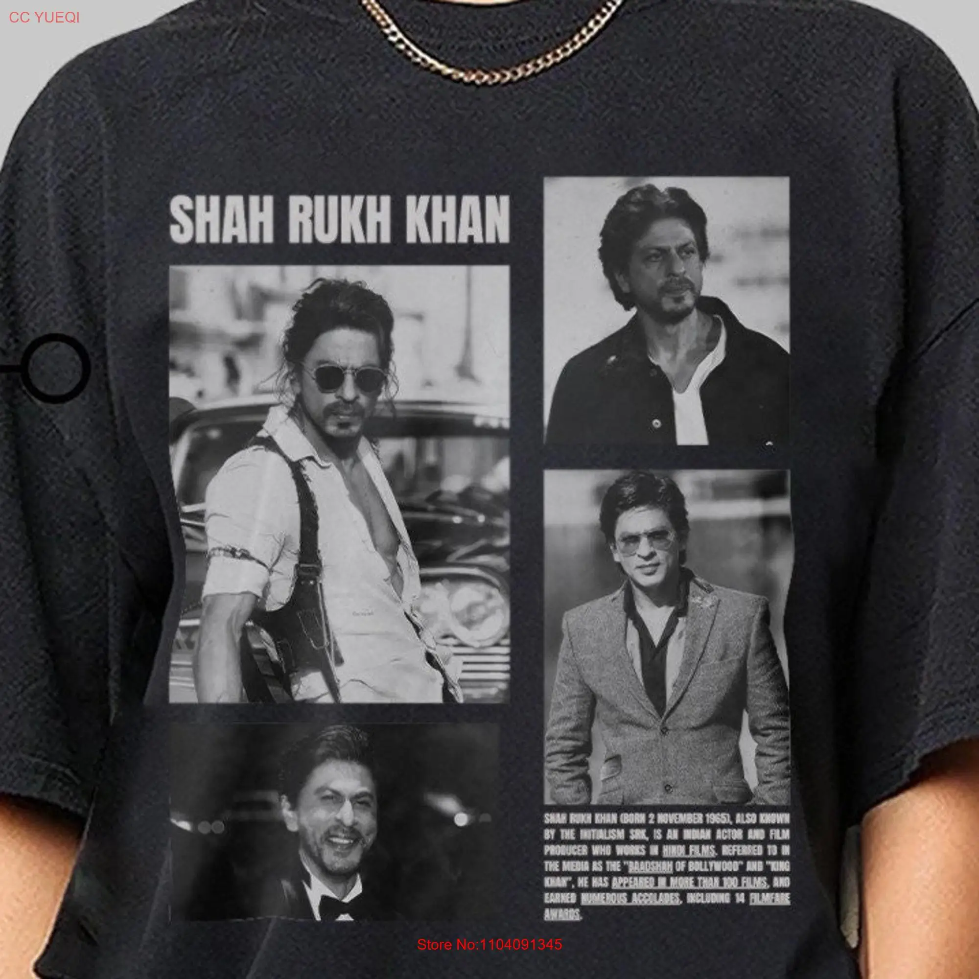 Limited Shah Rukh Khan T Shirt for Men and Women long or short sleeves