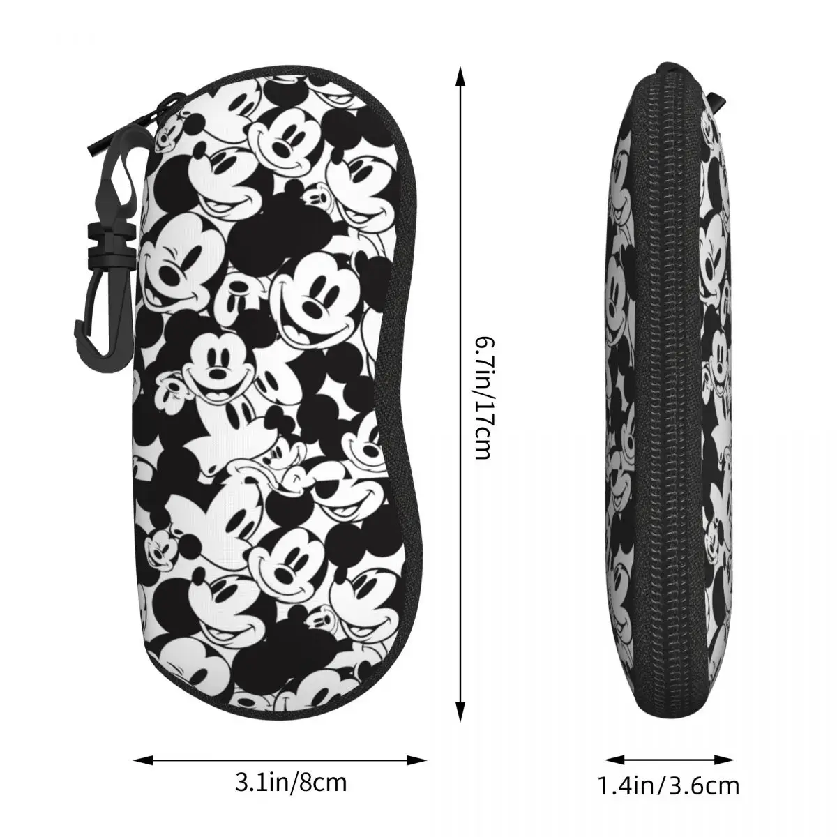 حافظة نظارات نمط ميكي ماوس للطلاب ، علبة نظارات شمسية عتيقة
