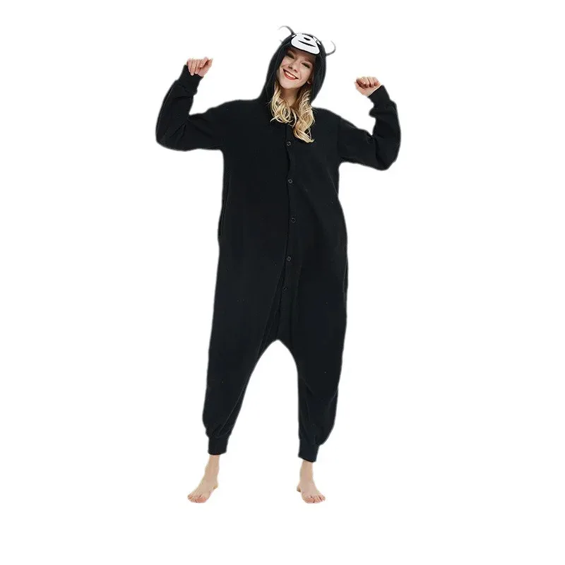 2025 aaa تأثيري الدب قطعة واحدة مقنعين منامة المتسكعون طويلة الأكمام الحيوان ملابس خاصة الشتاء Homewear للكبار الدفء