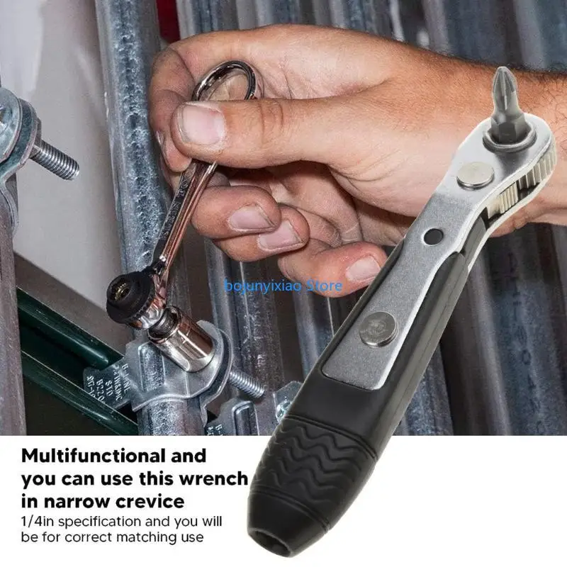 900B Mini 1/4 Inch Quick Socket Ratchet Wrench Rod Screwdriver Ratchet Handle Wrench
