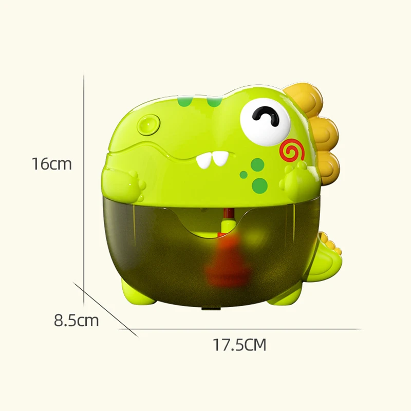 Dinosaurus Bubble Machine Babybadje Speelgoed met Kleurrijke LED Licht Muziek Elektrische Zeep Automatische Bubble Maker Kinderen Badkamer Speelgoed