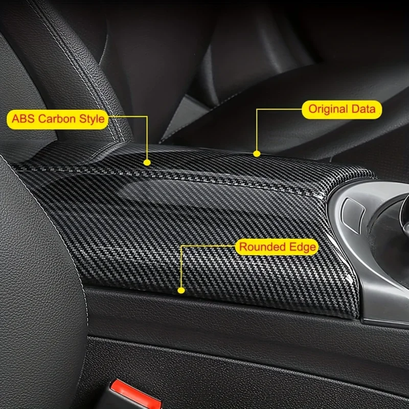 Per Mercedes-Benz Classe C, copertura protettiva per scatola bracciolo per auto classe GLC W205 X253, scatola portaoggetti per bracciolo console centrale, interruttore di testa