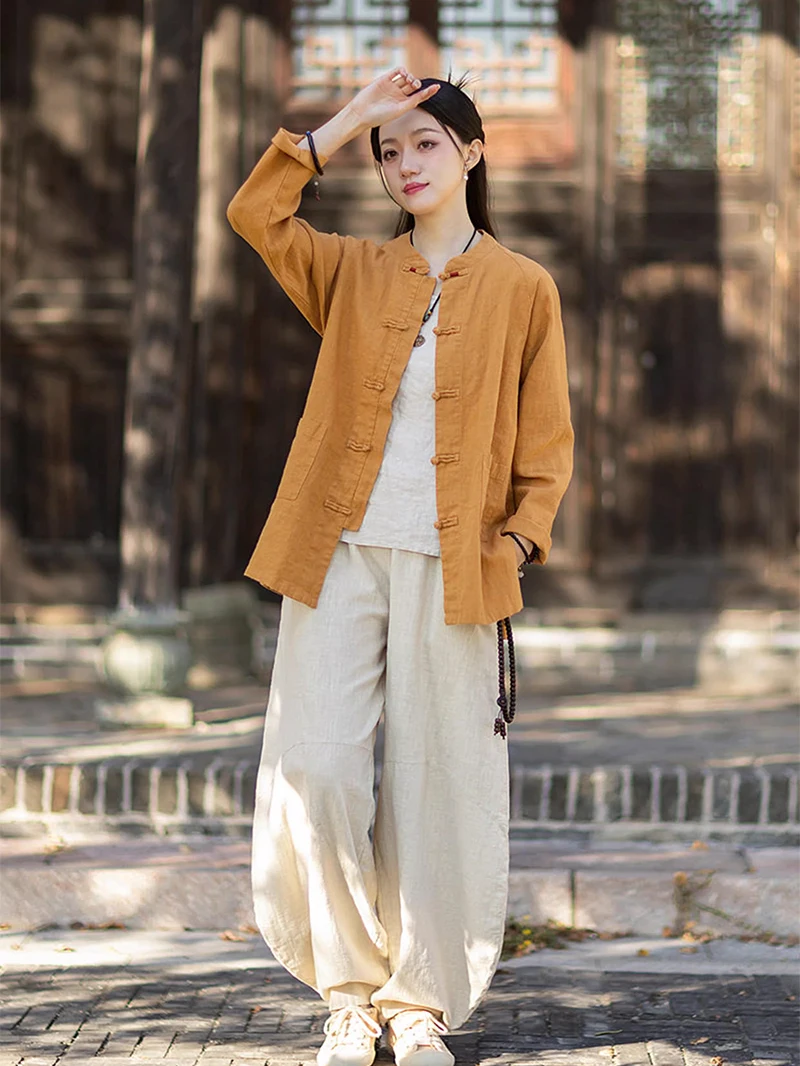 Jaket Kardigan Linen Katun Lon - Linen Shirt Breathable ulasan dan harga