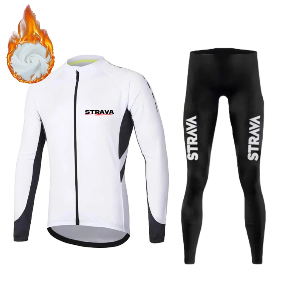 

STRAVA Cycling Winter Clothes For Men Bicycle Clothing Set Men's Sportswear Set Bicycle Clothing Cycle Jersey Cycling Pants