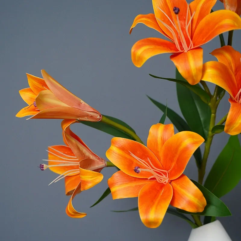 3 Artificial Lilies, Living Room Decoration Flowers, 3D Wedding Lobby Decoration, False Flowers