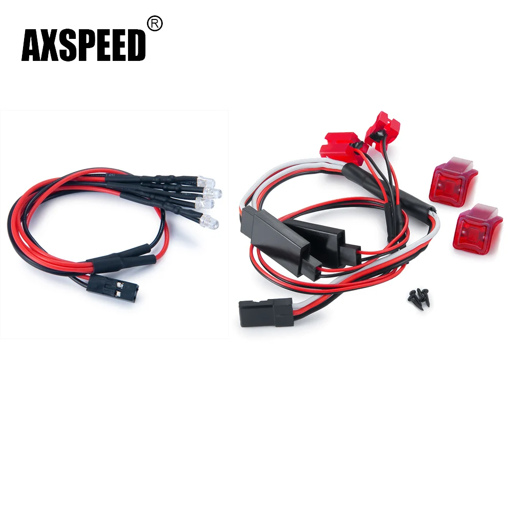 

AXSPEED Rear Taillight Chassis LED Light Lamp for Axial SCX24 AXI00005 Jeep Gladiator 1/24 RC Crawler Car Upgrade Accessories