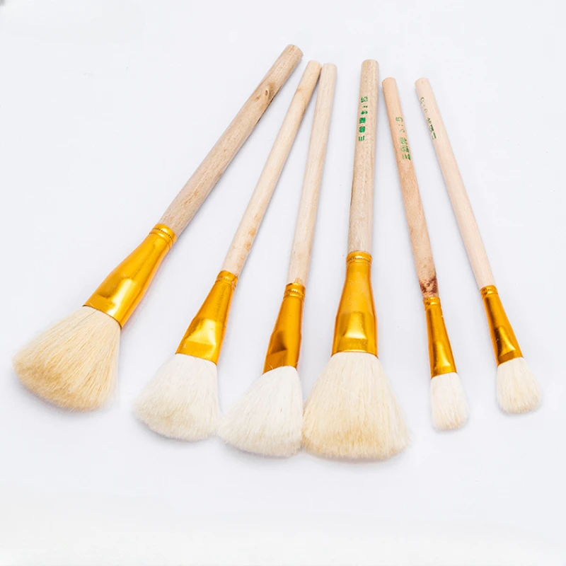 Pottery Tools Wool Brush for Ceramic Glaze/Painting Sweeping Dust Moisturizing and Complementary Color Ceramic Coloring Pen