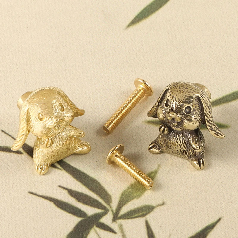 1 قطعة آذان متدلية ، مقبض باب نحاسي أرنب ، ملحقات باب الخزانة ، مقبض باب المنزل ، غرفة المعيشة ، ديكور جدار غرفة النوم #1