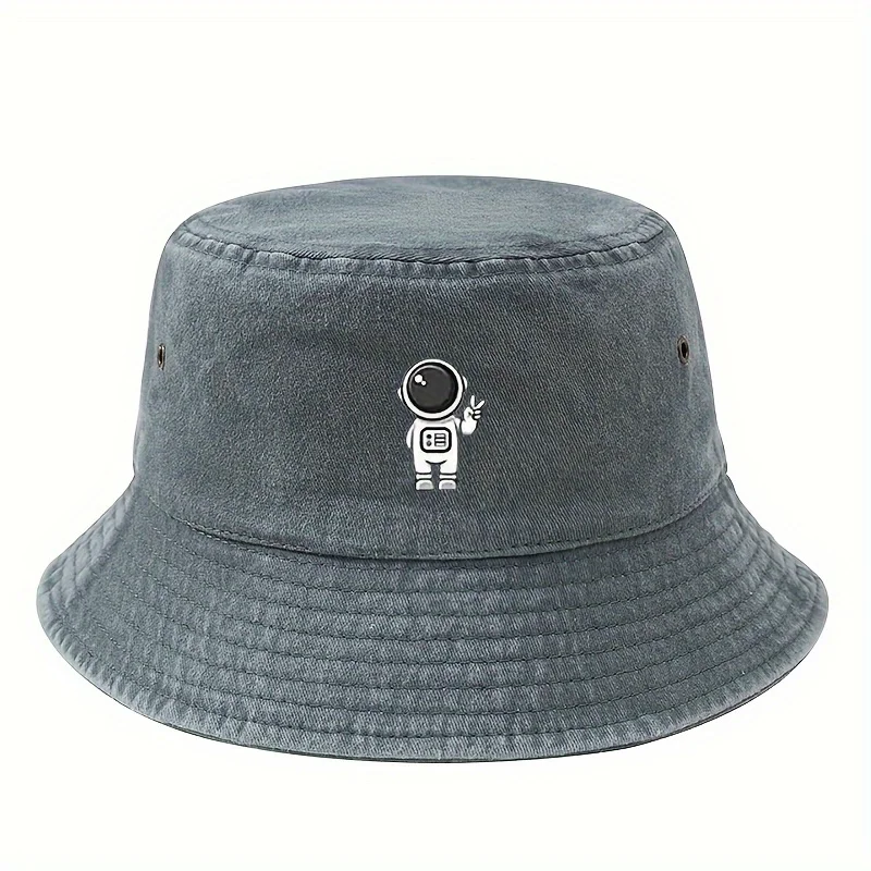 Astronaut Cartoon Pattern Fisherman's Hat Sunscreen Leisure Outdoor Sports Beach Party Multi functional Hat