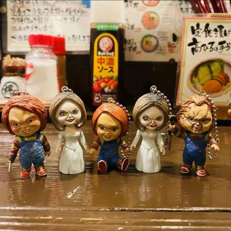 

New Ghost Doll Modeling Blind Box Horror Doll Figurine Toys Decoration Shaking Head Pendant Charm Keychain Festival Gift
