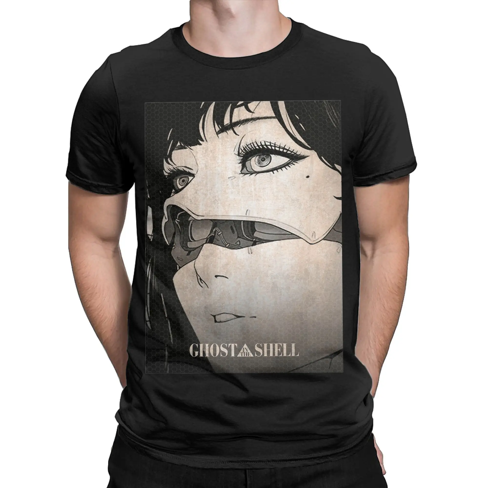 Motoko Kusanagi Ghost In The Shell Printed T Shirts Men Women  100% Cotton  Tee Shirt Clothes