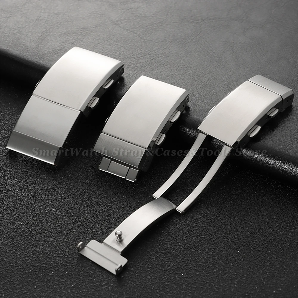 Luxury 316L Stainless Steel Watch Buckle Extendable Watch Clasp 22mm 20mm 18mm 16mm Metal Adjustable Button Replace Accessories